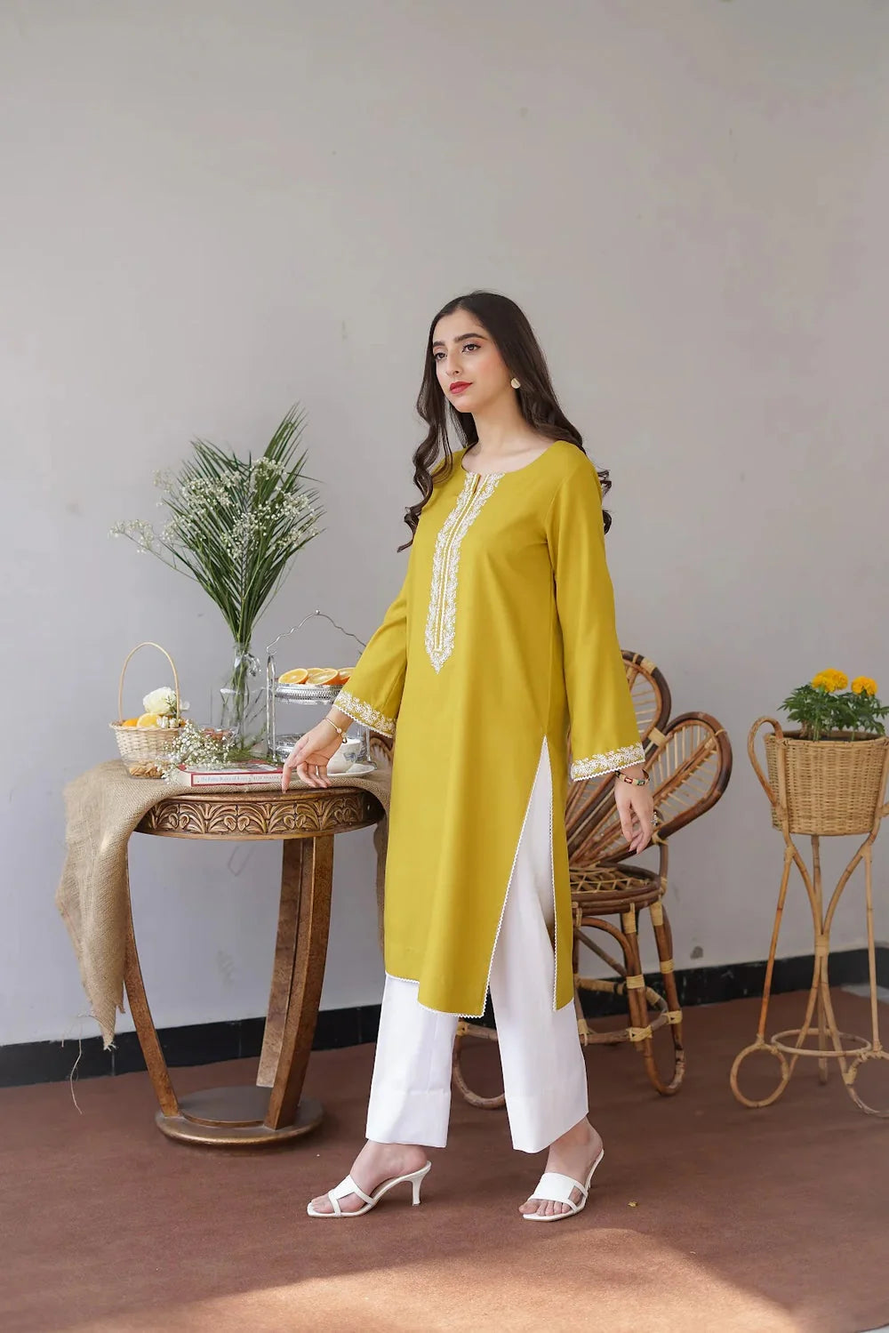 TSS-3 Piece Unstitched Embroidered Dhanak Suit