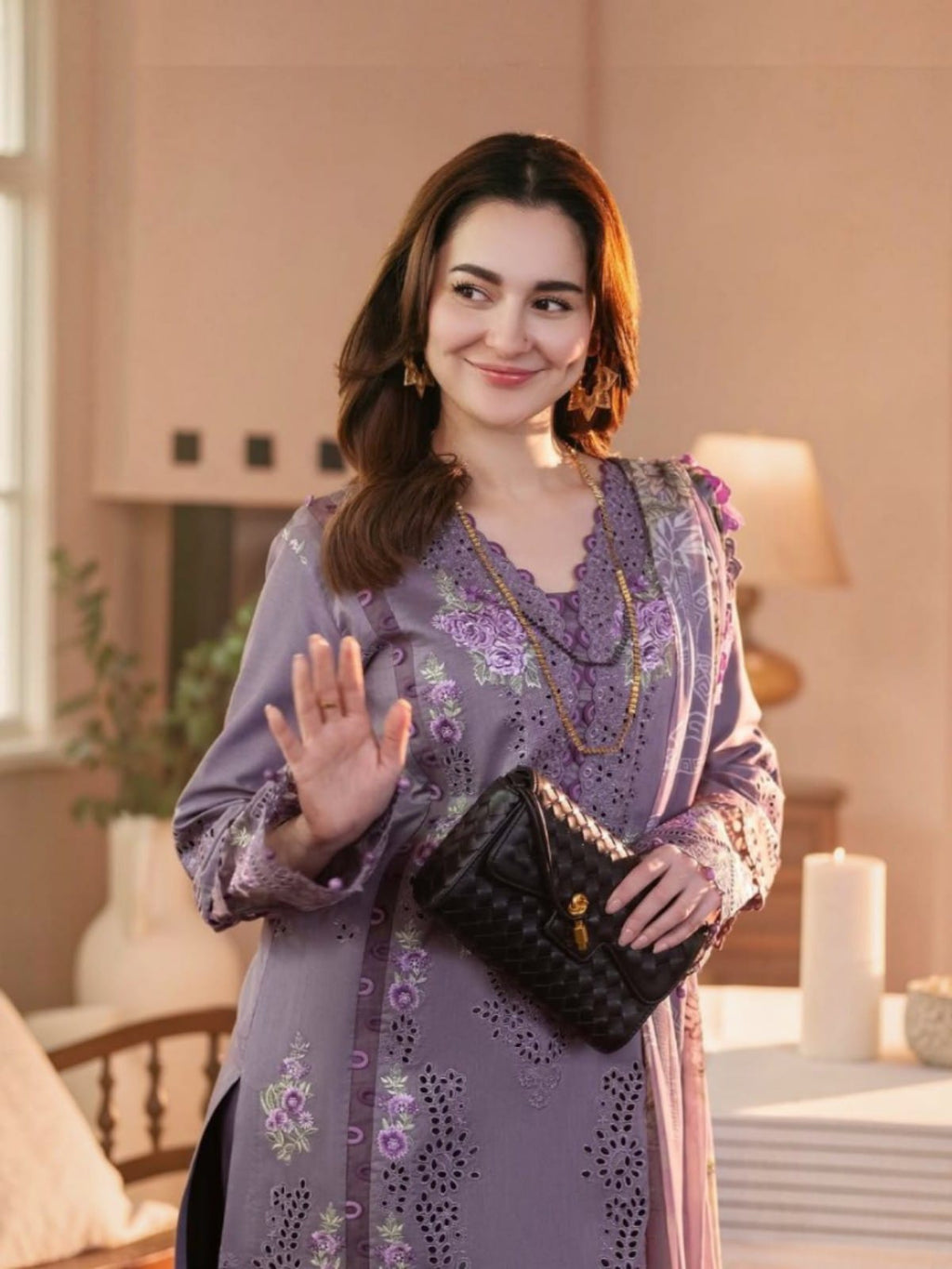3 Piece Unstitched Embroidered Dhanak Suit JD-2680